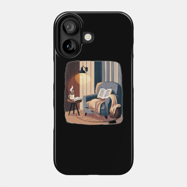 Cozy Coffee & Book Nook Aesthetic Phone Case by SR8891