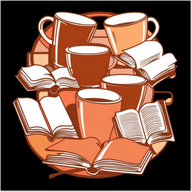 Vintage Coffee Reading Vibes Wall Art by SR8891