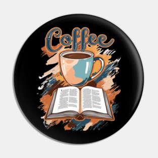 Aesthetic Coffee and Literary Escape Pin