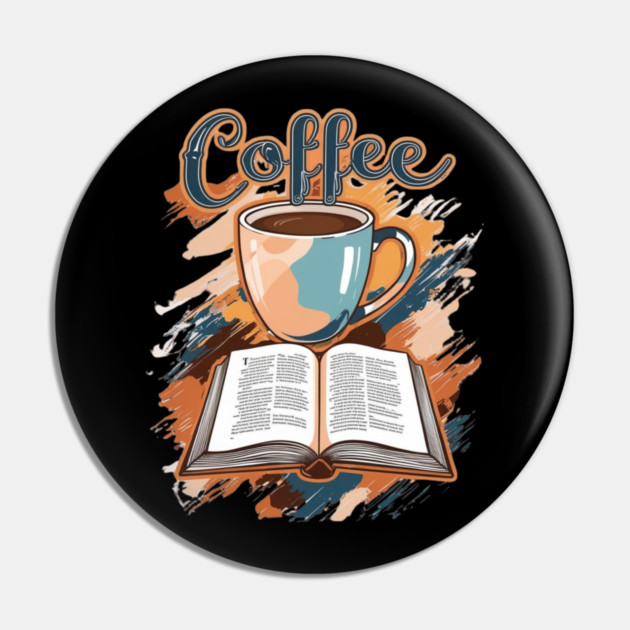 Aesthetic Coffee and Literary Escape Pin by SR8891