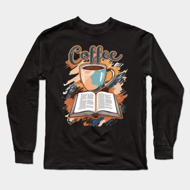 Aesthetic Coffee and Literary Escape Long Sleeve T-Shirt by SR8891