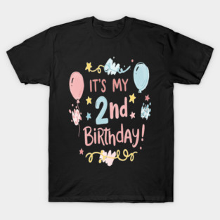 Two-riffic Birthday Tee - Level 2 Unlocked! Festive Second Birthday Fun T-Shirt