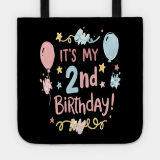 Two-riffic Birthday Tee - Level 2 Unlocked! Festive Second Birthday Fun Tote