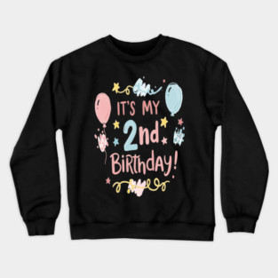 Two-riffic Birthday Tee - Level 2 Unlocked! Festive Second Birthday Fun Crewneck Sweatshirt