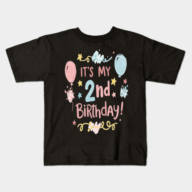 Two-riffic Birthday Tee - Level 2 Unlocked! Festive Second Birthday Fun Kids T-Shirt by OUTFITPAW