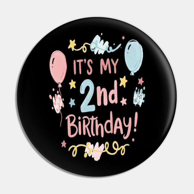 Two-riffic Birthday Tee - Level 2 Unlocked! Festive Second Birthday Fun Pin by OUTFITPAW