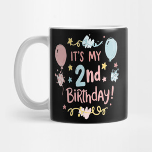 Two-riffic Birthday Tee - Level 2 Unlocked! Festive Second Birthday Fun Mug