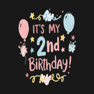 Two-riffic Birthday Tee - Level 2 Unlocked! Festive Second Birthday Fun T-Shirt