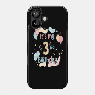 Threenager Birthday Tee - Officially Triple the Trouble - Playful Third Birthday Bash Phone Case