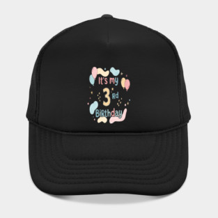 Threenager Birthday Tee - Officially Triple the Trouble - Playful Third Birthday Bash Hat