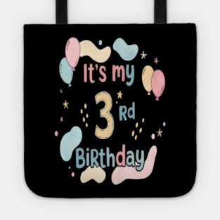 Threenager Birthday Tee - Officially Triple the Trouble - Playful Third Birthday Bash Tote