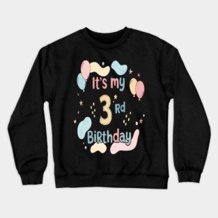 Threenager Birthday Tee - Officially Triple the Trouble - Playful Third Birthday Bash Crewneck Sweatshirt