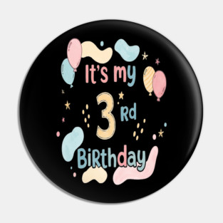 Threenager Birthday Tee - Officially Triple the Trouble - Playful Third Birthday Bash Pin