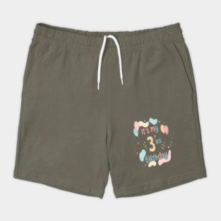 Threenager Birthday Tee - Officially Triple the Trouble - Playful Third Birthday Bash Shorts