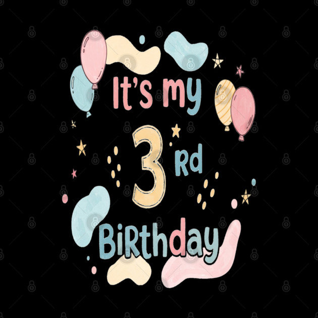 Threenager Birthday Tee - Officially Triple the Trouble - Playful Third Birthday Bash by OUTFITPAW