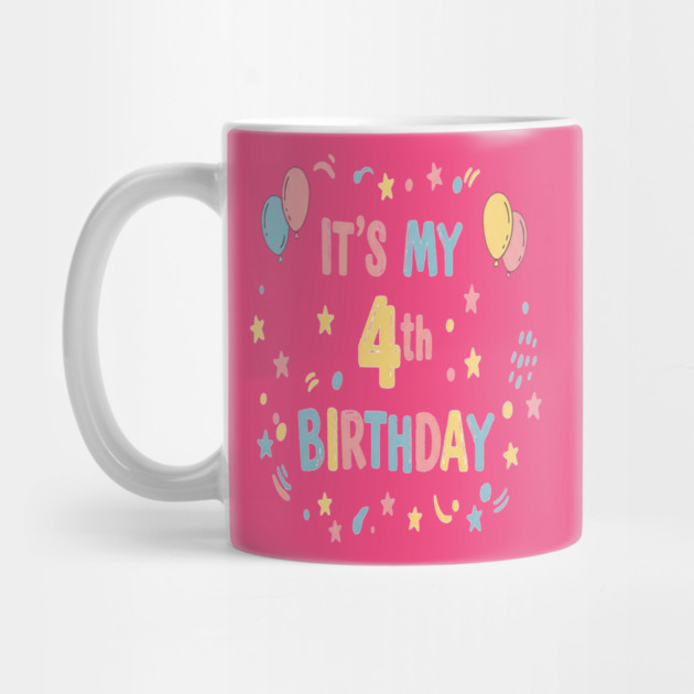 Four-tastic Birthday Tee - Officially Too Cool for Preschool - Joyful Fourth Birthday Stars by OUTFITPAW