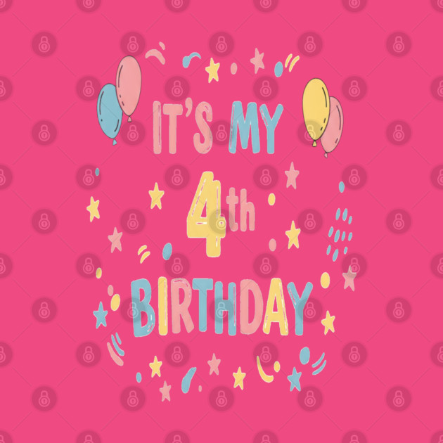 Four-tastic Birthday Tee - Officially Too Cool for Preschool - Joyful Fourth Birthday Stars by OUTFITPAW