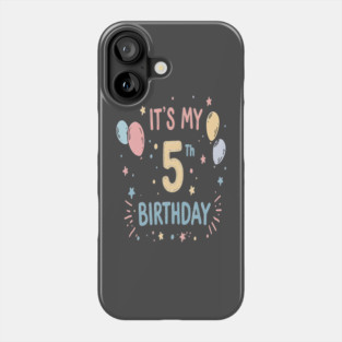 Fiver Alive Tee - Officially Big Kid Status Achieved - Fantastic Fifth Birthday Fun Phone Case