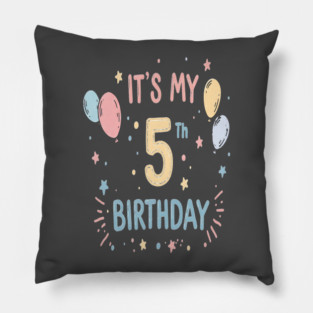 Fiver Alive Tee - Officially Big Kid Status Achieved - Fantastic Fifth Birthday Fun Pillow