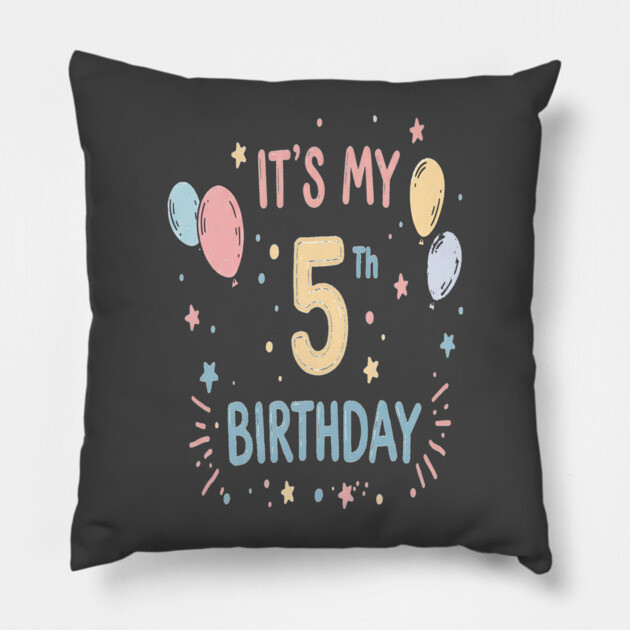 Fiver Alive Tee - Officially Big Kid Status Achieved - Fantastic Fifth Birthday Fun Pillow by OUTFITPAW