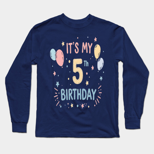 Fiver Alive Tee - Officially Big Kid Status Achieved - Fantastic Fifth Birthday Fun Long Sleeve T-Shirt by OUTFITPAW