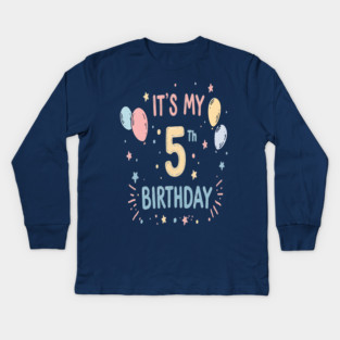 Fiver Alive Tee - Officially Big Kid Status Achieved - Fantastic Fifth Birthday Fun Kids Long Sleeve T-Shirt