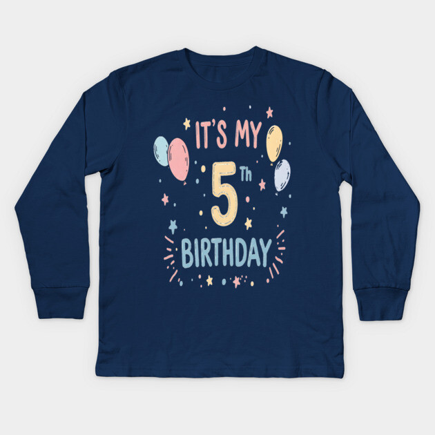 Fiver Alive Tee - Officially Big Kid Status Achieved - Fantastic Fifth Birthday Fun Kids Long Sleeve T-Shirt by OUTFITPAW