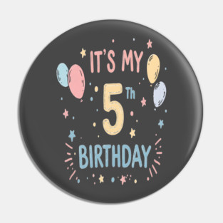 Fiver Alive Tee - Officially Big Kid Status Achieved - Fantastic Fifth Birthday Fun Pin