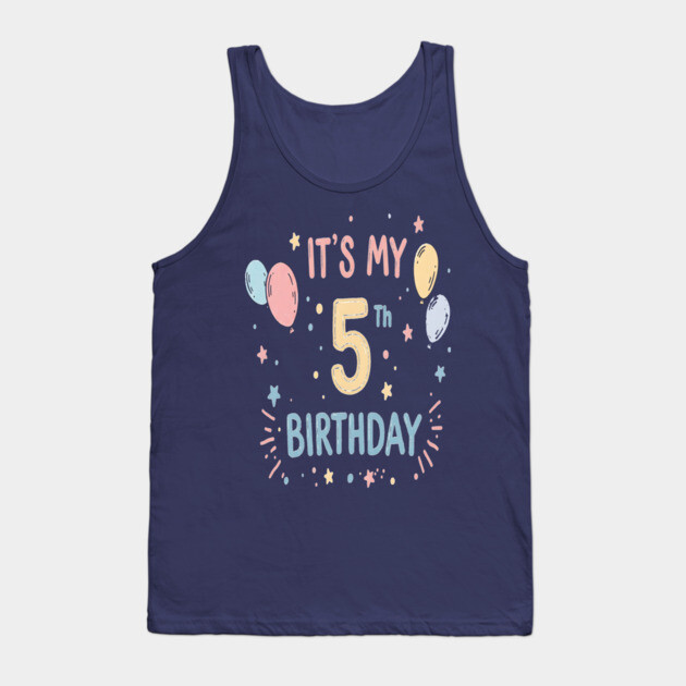 Fiver Alive Tee - Officially Big Kid Status Achieved - Fantastic Fifth Birthday Fun Tank Top by OUTFITPAW