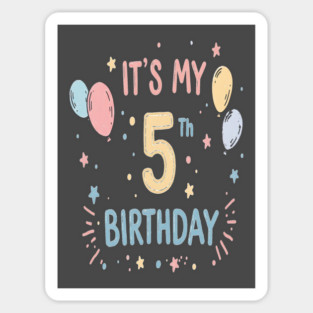 Fiver Alive Tee - Officially Big Kid Status Achieved - Fantastic Fifth Birthday Fun Magnet