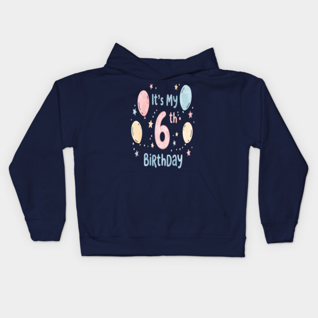 Sixth Birthday Tee - Officially Leveling Up to Awesome Sixth Birthday Party Kids Hoodie by OUTFITPAW