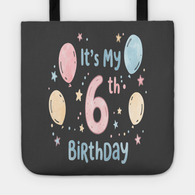 Sixth Birthday Tee - Officially Leveling Up to Awesome Sixth Birthday Party Tote by OUTFITPAW