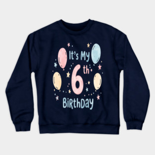 Sixth Birthday Tee - Officially Leveling Up to Awesome Sixth Birthday Party Crewneck Sweatshirt