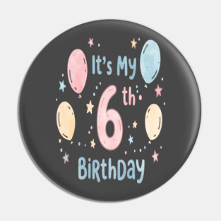 Sixth Birthday Tee - Officially Leveling Up to Awesome Sixth Birthday Party Pin