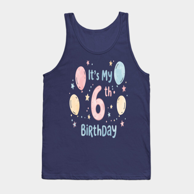 Sixth Birthday Tee - Officially Leveling Up to Awesome Sixth Birthday Party Tank Top by OUTFITPAW