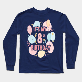 Groovy Eighth Birthday Party Eighth Birthday Tee - Officially Too Cool for Coasters. Long Sleeve T-Shirt