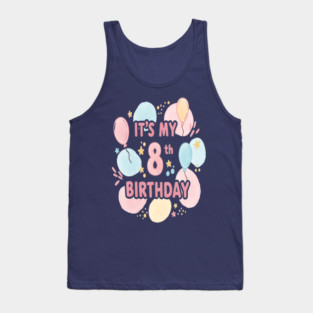 Groovy Eighth Birthday Party Eighth Birthday Tee - Officially Too Cool for Coasters. Tank Top