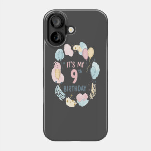 Awesome Ninth Birthday Celebration- Ninth Birthday Tee - Officially Too Smart for Sharing Toys Phone Case