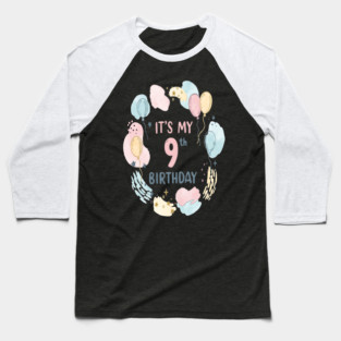Awesome Ninth Birthday Celebration- Ninth Birthday Tee - Officially Too Smart for Sharing Toys Baseball T-Shirt