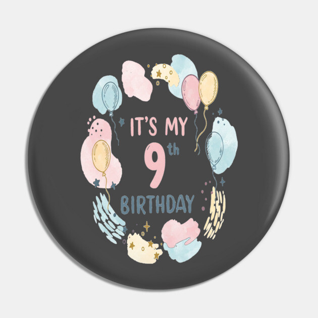 Awesome Ninth Birthday Celebration- Ninth Birthday Tee - Officially Too Smart for Sharing Toys Pin by OUTFITPAW