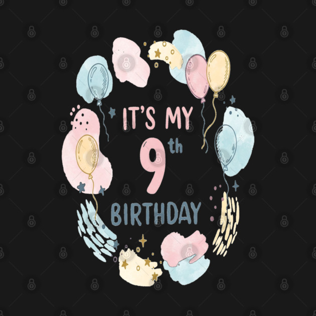 Awesome Ninth Birthday Celebration- Ninth Birthday Tee - Officially Too Smart for Sharing Toys by OUTFITPAW