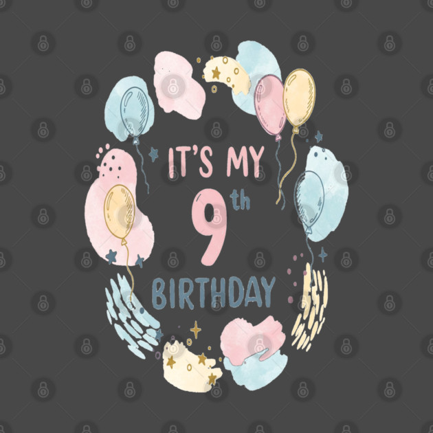 Awesome Ninth Birthday Celebration- Ninth Birthday Tee - Officially Too Smart for Sharing Toys by OUTFITPAW