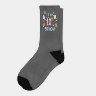 Tenth Birthday Tee - Officially Double Digits & Dangerous Socks