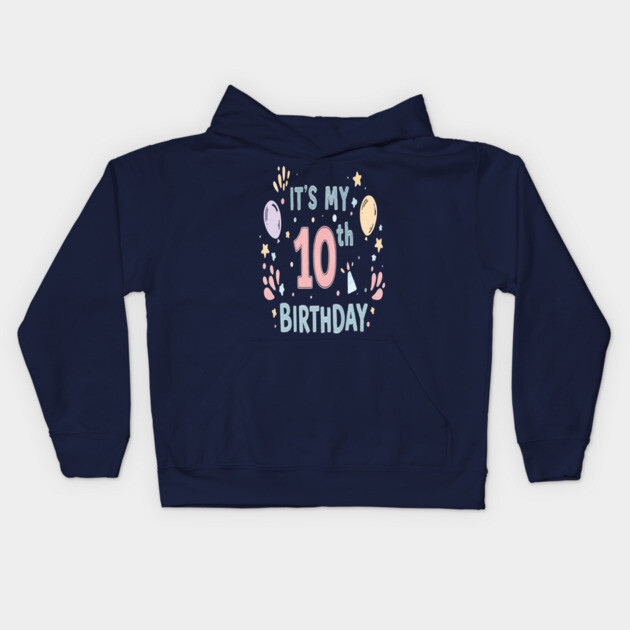 Tenth Birthday Tee - Officially Double Digits & Dangerous Kids Hoodie by OUTFITPAW