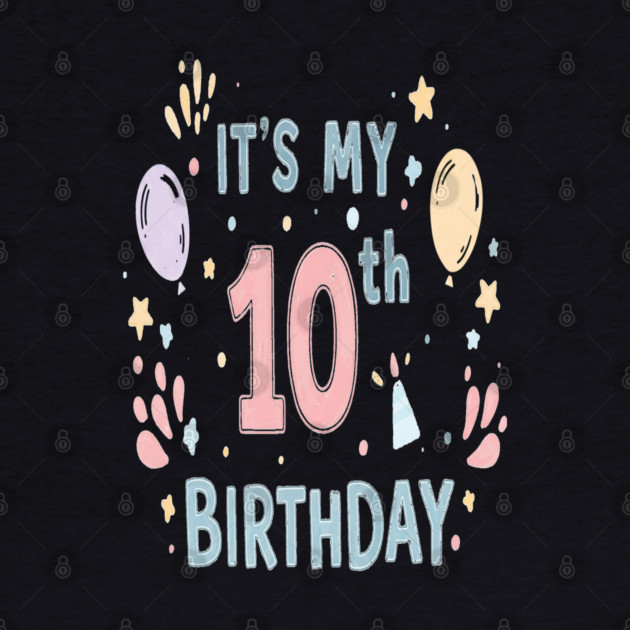 Tenth Birthday Tee - Officially Double Digits & Dangerous by OUTFITPAW