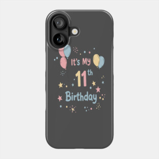 Awesome Eleventh Birthday Fun. Eleventh Birthday Tee - Officially Almost a Teenager (Scary!) Phone Case