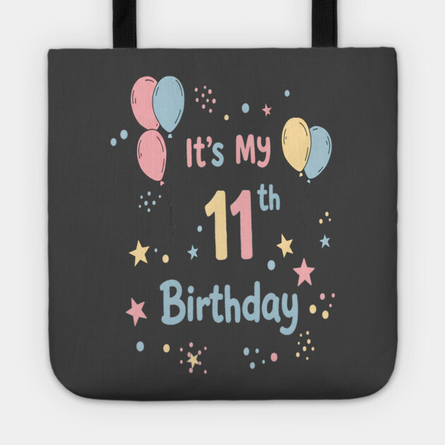 Awesome Eleventh Birthday Fun. Eleventh Birthday Tee - Officially Almost a Teenager (Scary!) Tote by OUTFITPAW