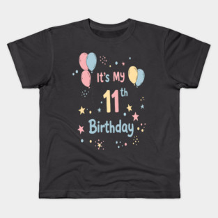 Awesome Eleventh Birthday Fun. Eleventh Birthday Tee - Officially Almost a Teenager (Scary!) Kids T-Shirt