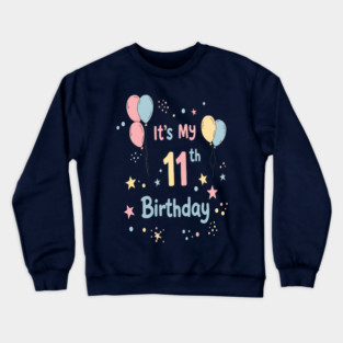 Awesome Eleventh Birthday Fun. Eleventh Birthday Tee - Officially Almost a Teenager (Scary!) Crewneck Sweatshirt