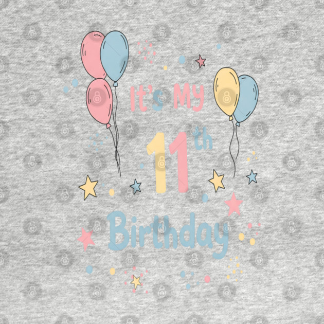 Awesome Eleventh Birthday Fun. Eleventh Birthday Tee - Officially Almost a Teenager (Scary!) by OUTFITPAW